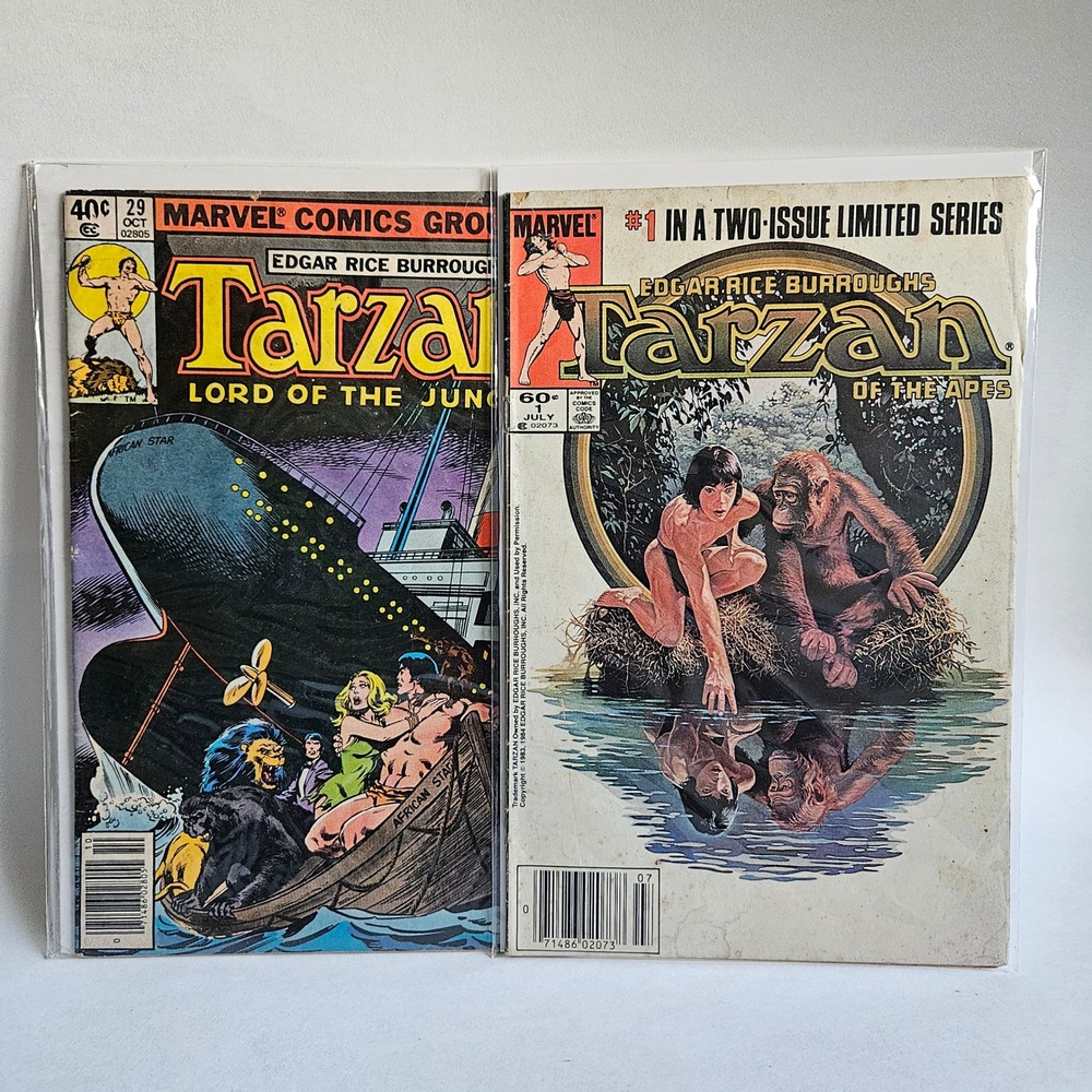 Marvel Comics Tarzan Lord of the Jungle 29 and Tarzan of the Apes 1 Comic Lot